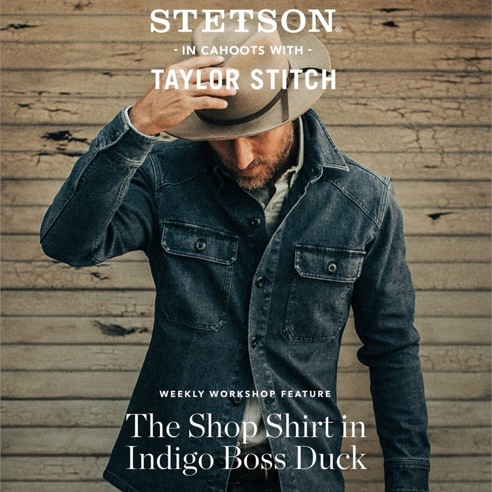 Taylor Stitch Stetson Shop Shirt Indigo Boss Duck